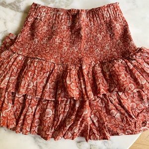 LOFT ruffled layer skirt